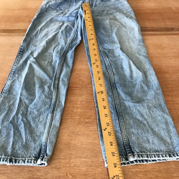 Allsaints Alana Jeans Women 27 Blue Mid Rise Stretch Straight Leg Preppy 18041 - Picture 7 of 11